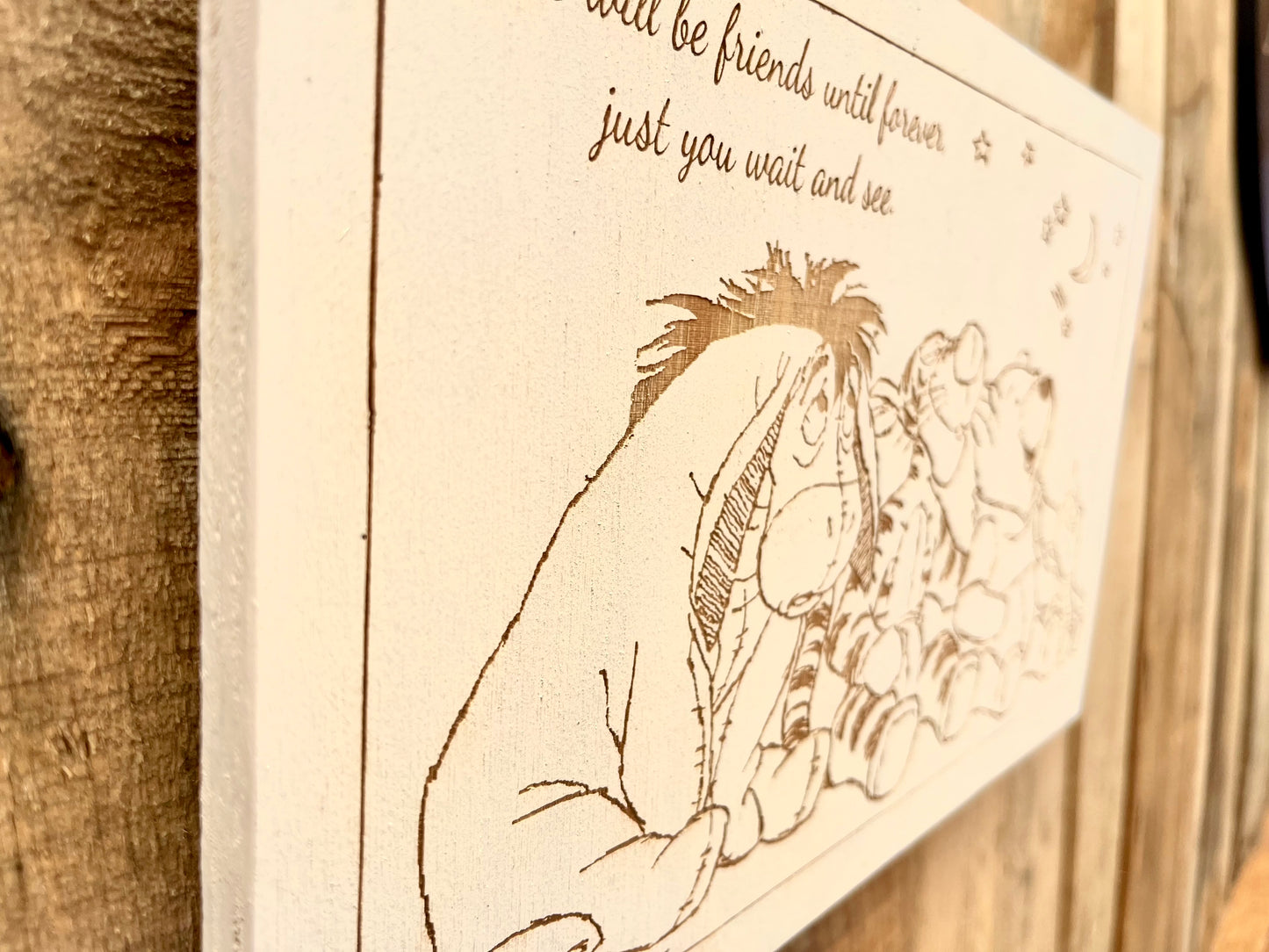 Classic Winnie The Pooh Sign - “We Will Be Friends Until Forever”