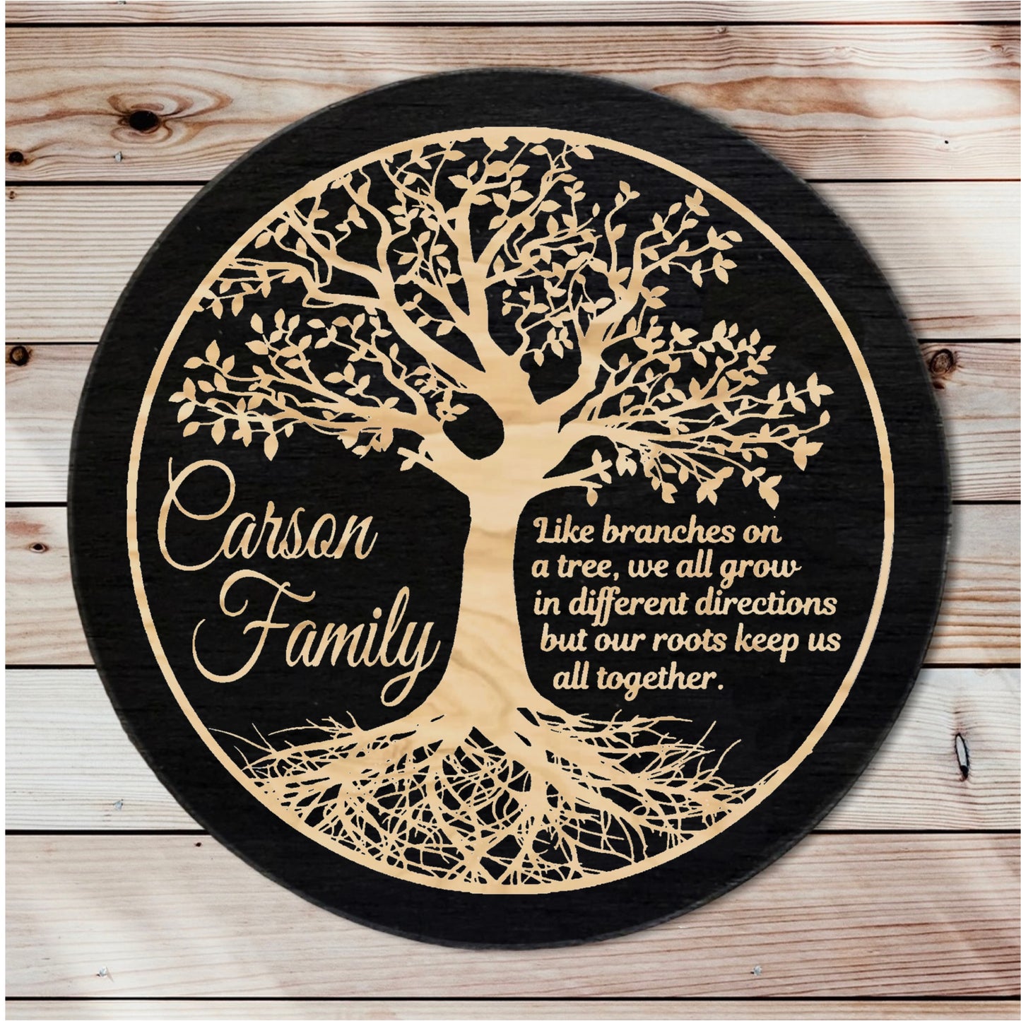 Round Wood Family / Wedding / Anniversary Signs